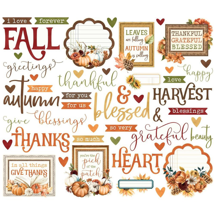 Simple Stories Simple Vintage Autumn Breeze - Sentiment Bits & Pieces