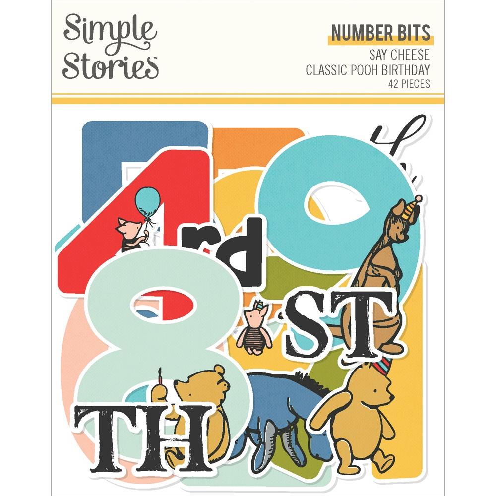 Simple Stories Say Cheese Classic Pooh Birthday - Number Bits & Pieces
