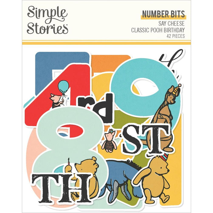 Simple Stories Say Cheese Classic Pooh Birthday - Number Bits & Pieces