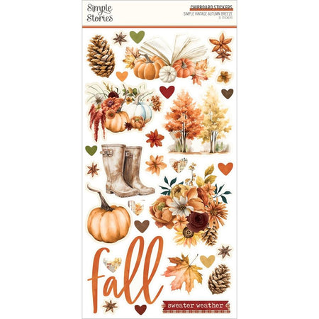 Simple Stories Simple Vintage Autumn Breeze - Chipboard Stickers