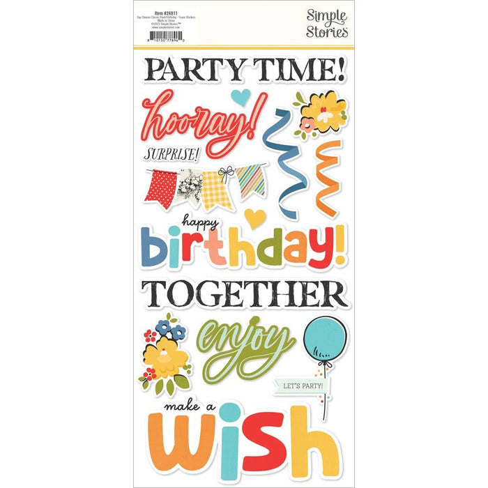 Simple Stories Say Cheese Classic Pooh Birthday - Foam Stickers