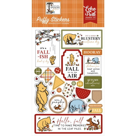 Echo Park Winnie The Pooh Autumn - Puffy Stickers
