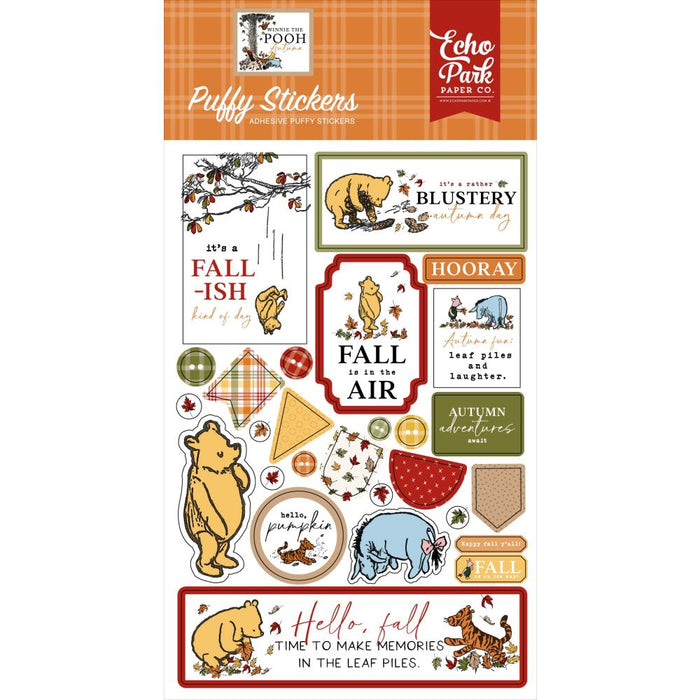 Echo Park Winnie The Pooh Autumn - Puffy Stickers