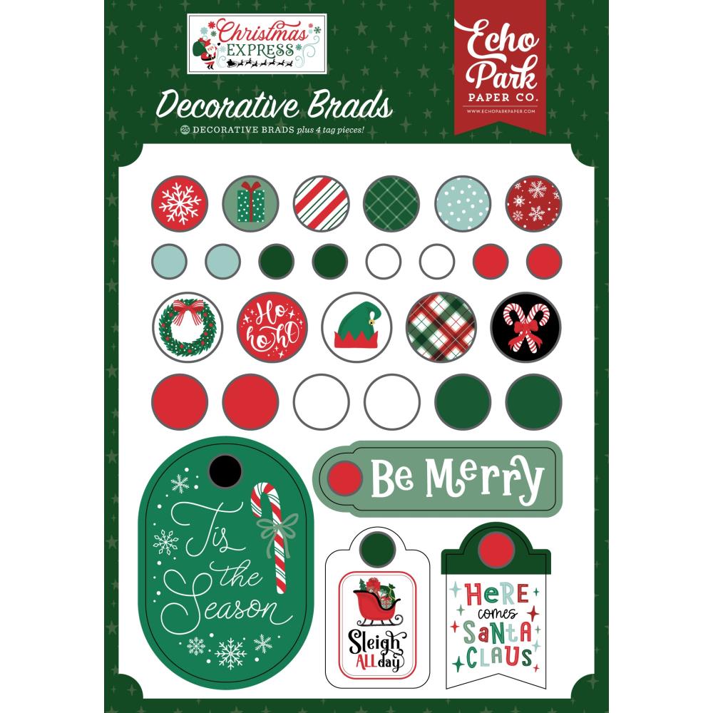 Echo Park Christmas Express - Decorative Brads