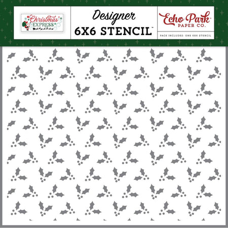 Echo Park Christmas Express - Merry Christmas Mistletoe Stencil