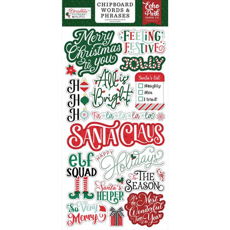 Echo Park Christmas Express - Chipboard Words & Phrases