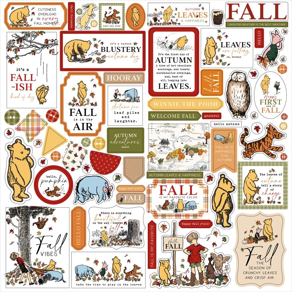 Echo Park Winnie The Pooh Autumn - Element Stickers