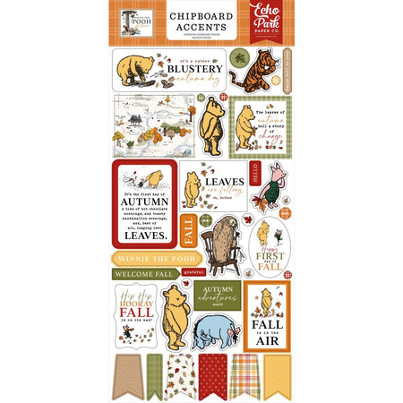 Echo Park Winnie The Pooh Autumn - Chipboard Accents