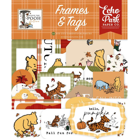 Echo Park Winnie The Pooh Autumn - Ephemera Frames & Tags