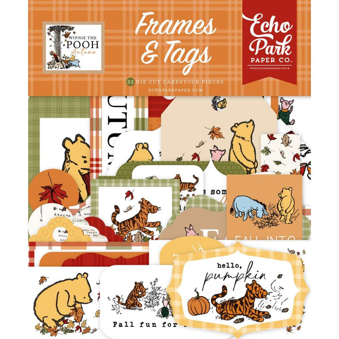 Echo Park Winnie The Pooh Autumn - Ephemera Frames & Tags