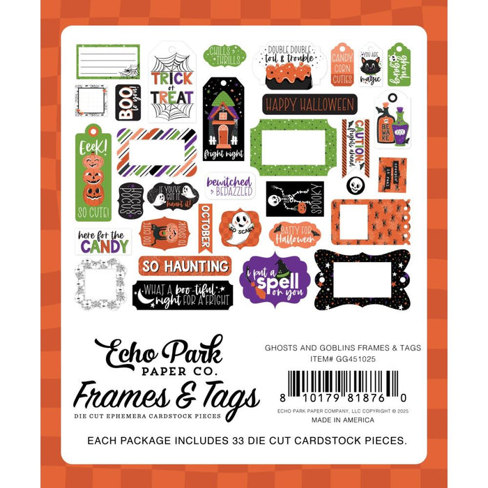 Echo Park Ghosts & Goblins - Ephemera Frames & Tags