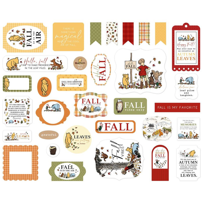 Echo Park Winnie The Pooh Autumn - Ephemera Icons
