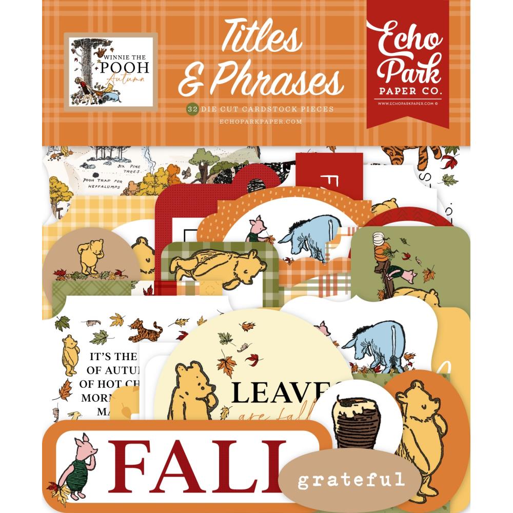 Echo Park Winnie The Pooh Autumn - Ephemera Titles & Phrases