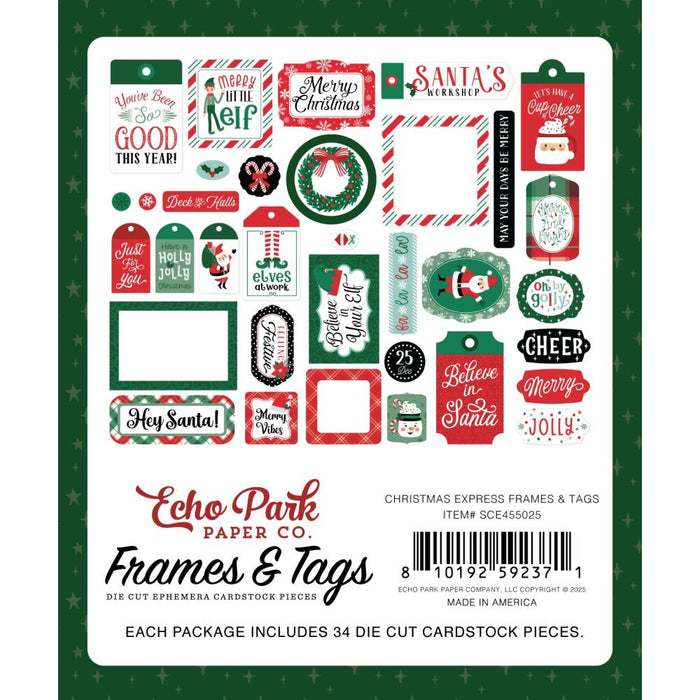 Echo Park Christmas Express - Ephemera Frames & Tags
