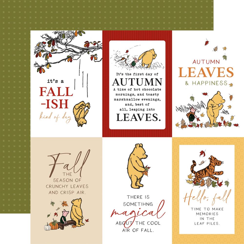 Echo Park Winnie The Pooh Autumn - 4x6 Journaling Cards