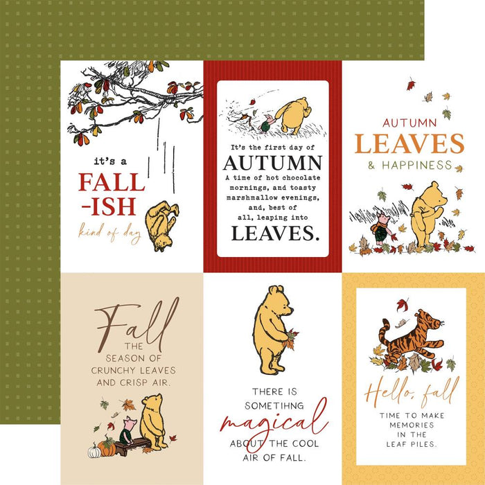 Echo Park Winnie The Pooh Autumn - 4x6 Journaling Cards
