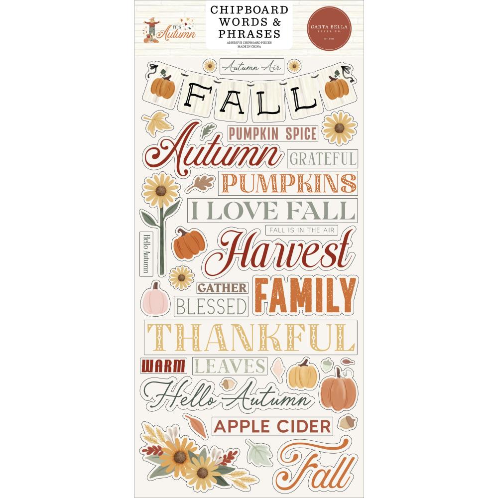 Carta Bella It's Autumn - Chipboard Words & Phrases