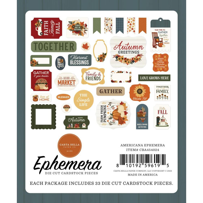 Carta Bella Americana - Ephemera Icons