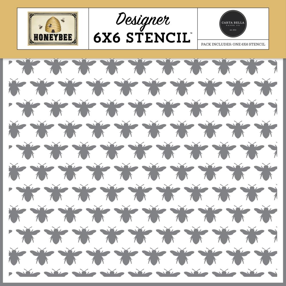 Carta Bella Honey Bee - Swarm Of Bees Stencil