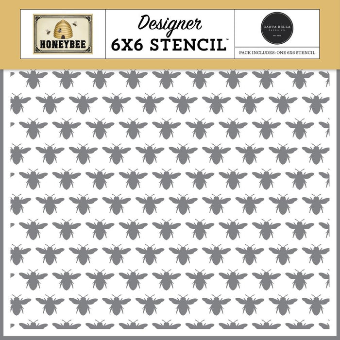 Carta Bella Honey Bee - Swarm Of Bees Stencil