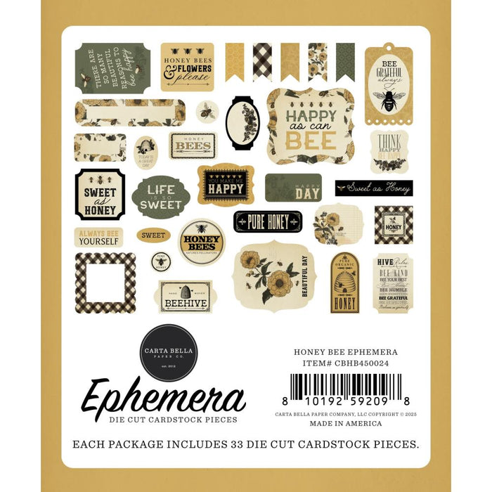 Carta Bella Honey Bee - Ephemera Icons