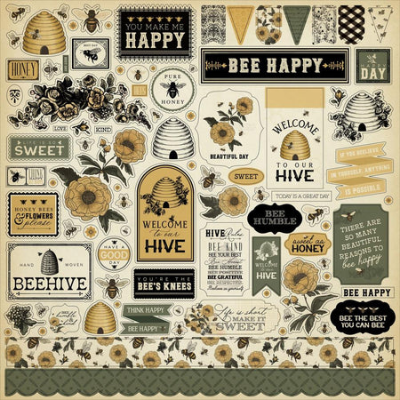 Carta Bella Honey Bee - Element Stickers