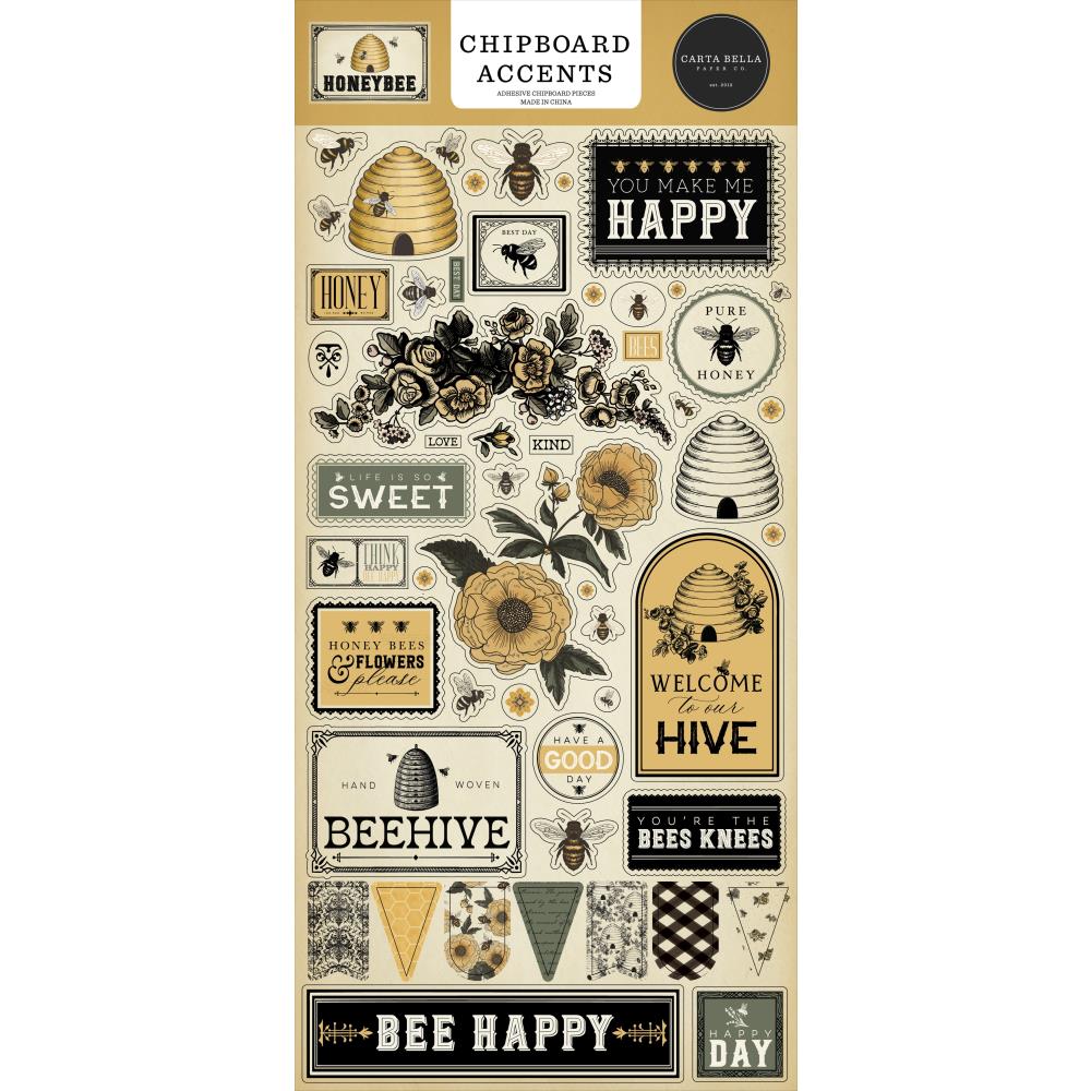 Carta Bella Honey Bee - Chipboard Accents