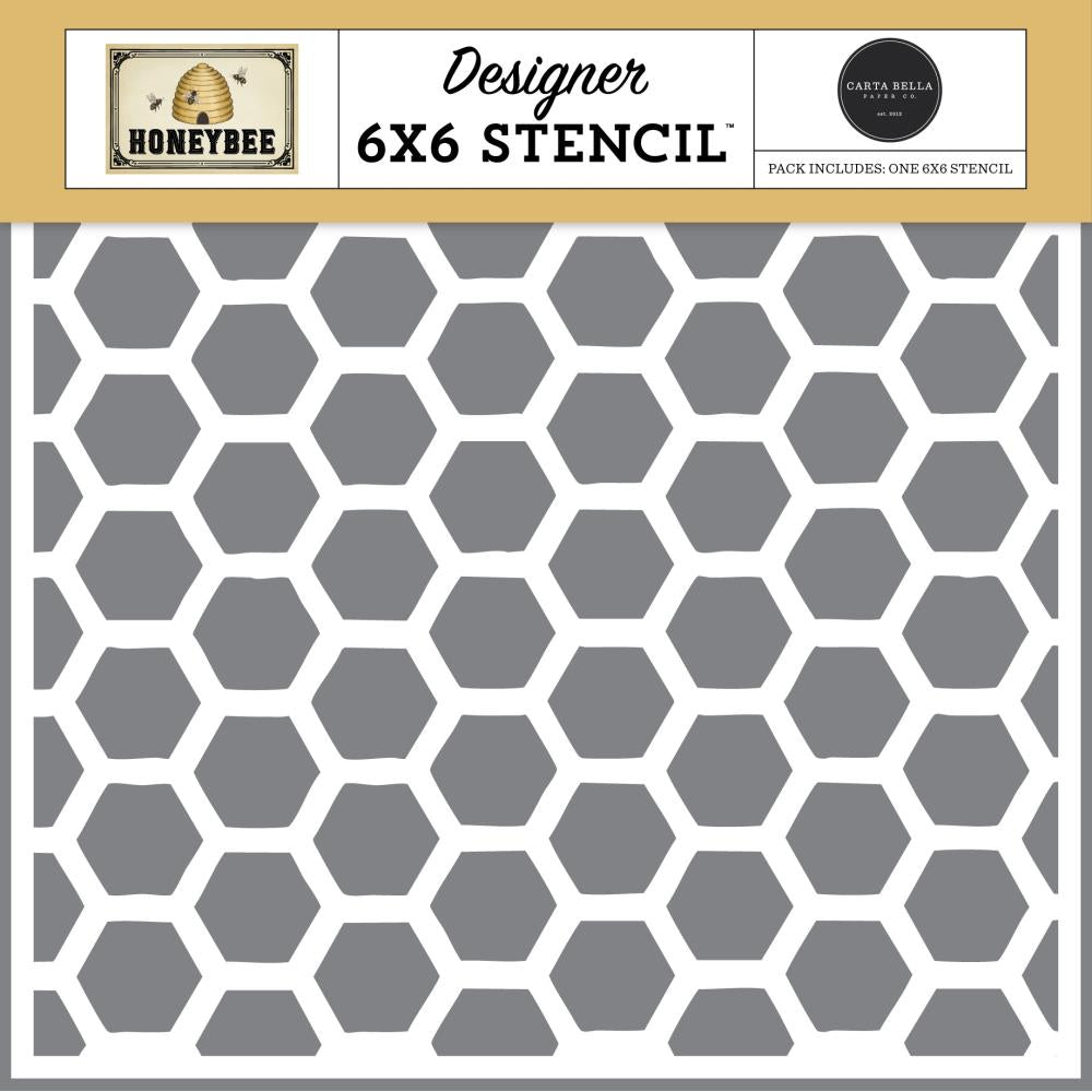 Carta Bella Honey Bee - Our Hive Hexagons Stencil