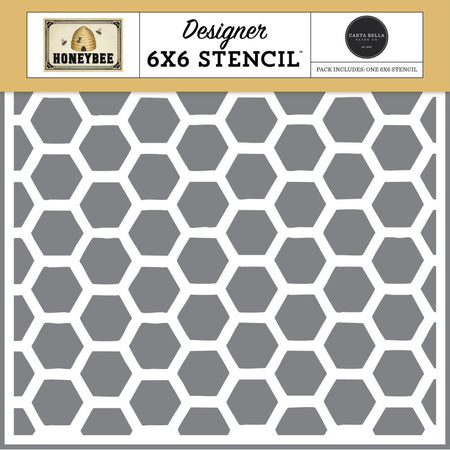 Carta Bella Honey Bee - Our Hive Hexagons Stencil