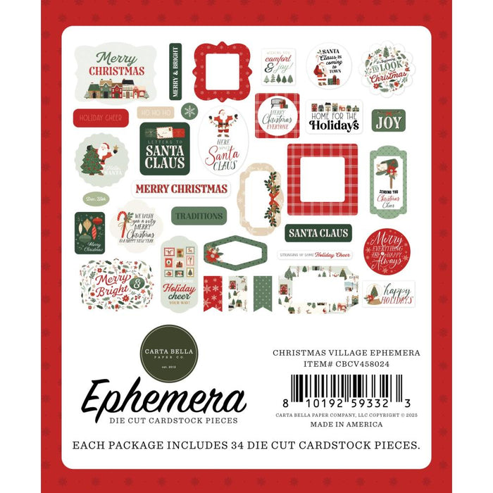 Carta Bella Christmas Village - Ephemera Icons