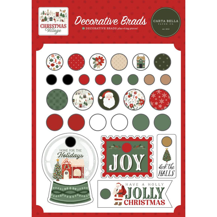 Carta Bella Christmas Village - Decorative Brads