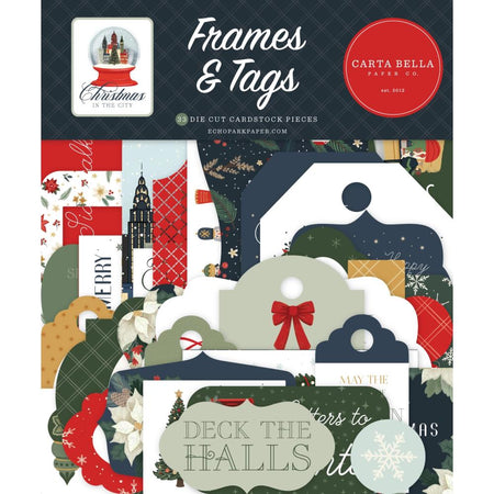 Carta Bella Christmas In The City - Ephemera Frames & Tags