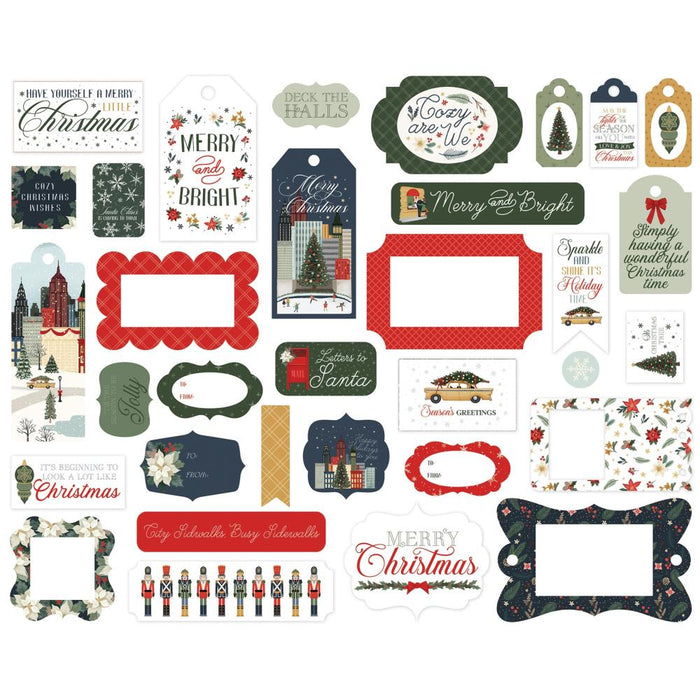 Carta Bella Christmas In The City - Ephemera Frames & Tags