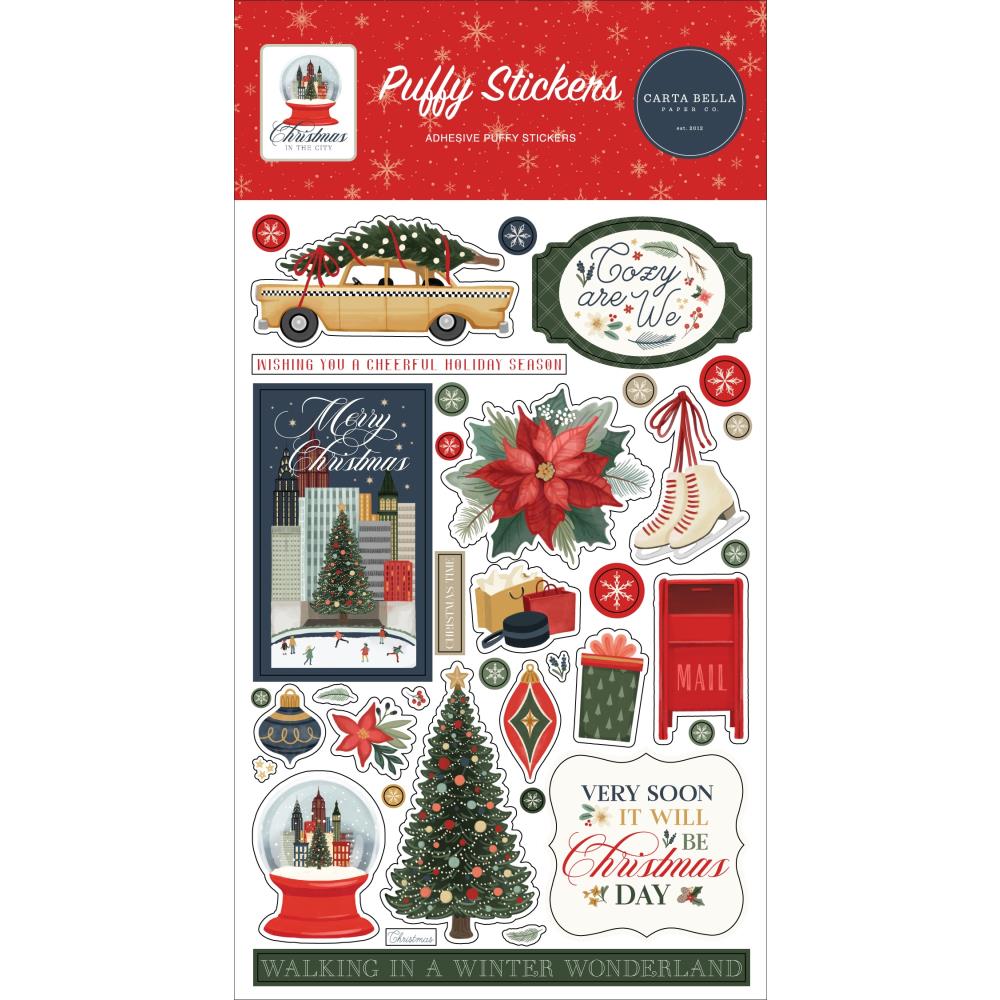 Carta Bella Christmas In The City - Puffy Stickers
