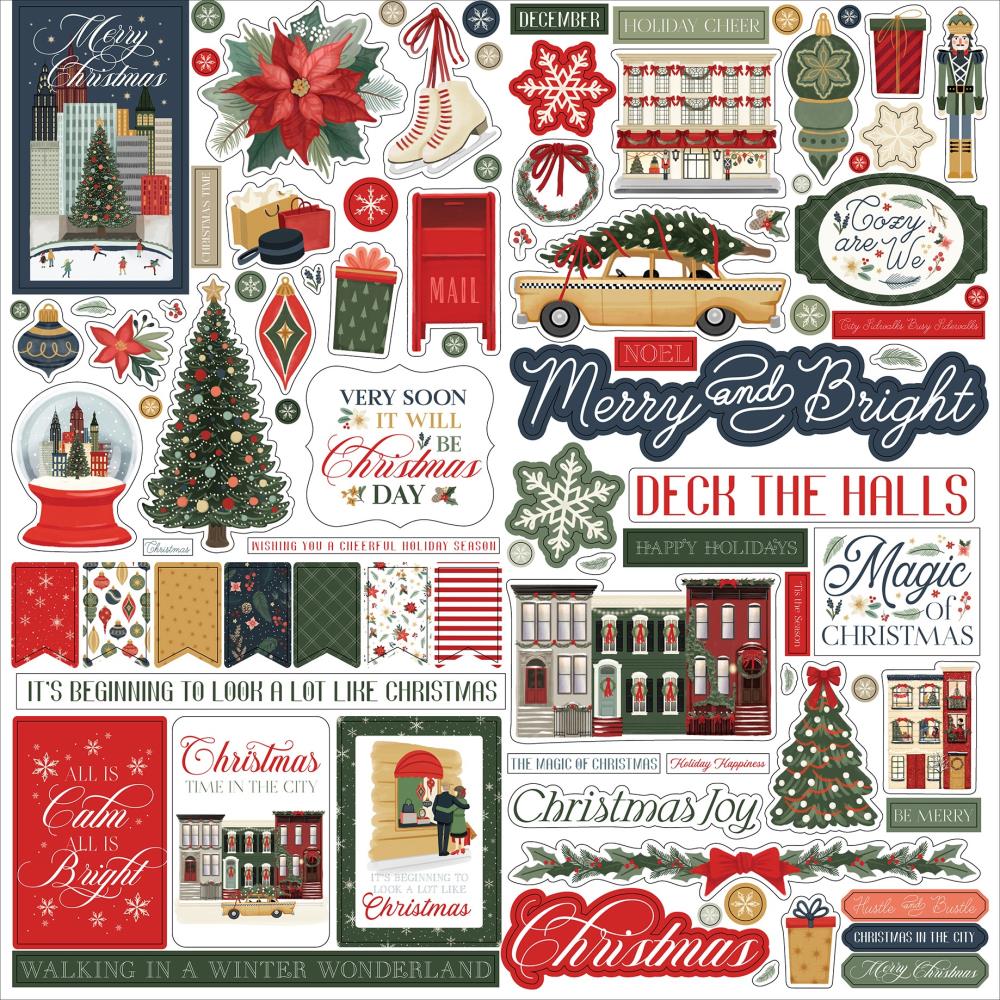 Carta Bella Christmas In The City - Element Stickers