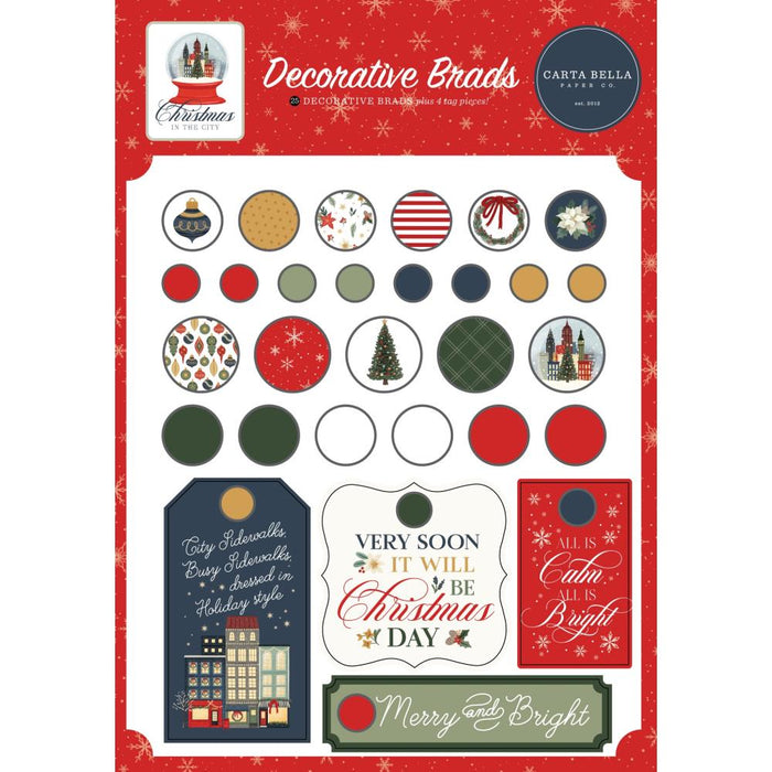 Carta Bella Christmas In The City - Decorative Brads