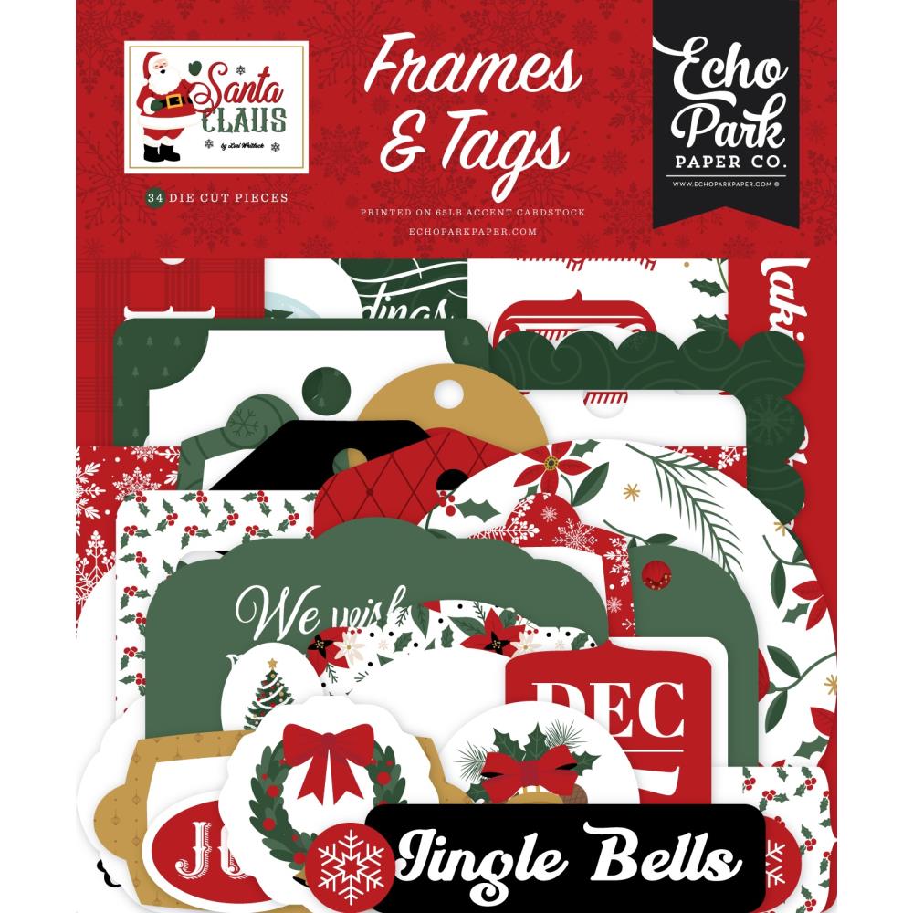 Echo Park Santa Claus - Ephemera Frames & Tags