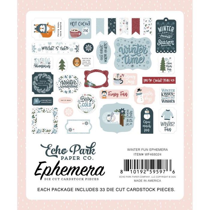 Echo Park Winter Fun - Ephemera Icons