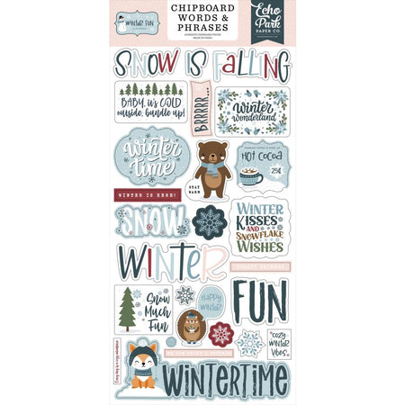 Echo Park Winter Fun - Chipboard Words & Phrases