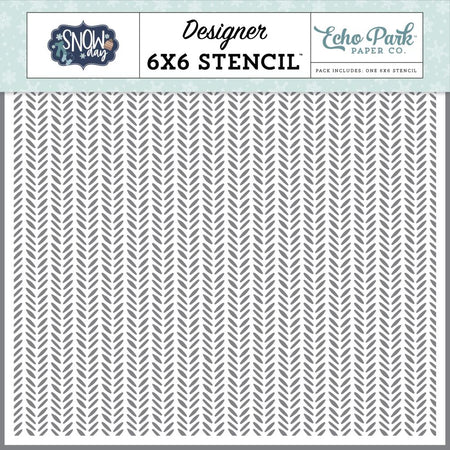 Echo Park Snow Day - Get Cozy Knit Stencil