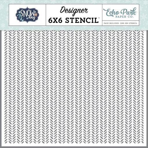 Echo Park Snow Day - Get Cozy Knit Stencil