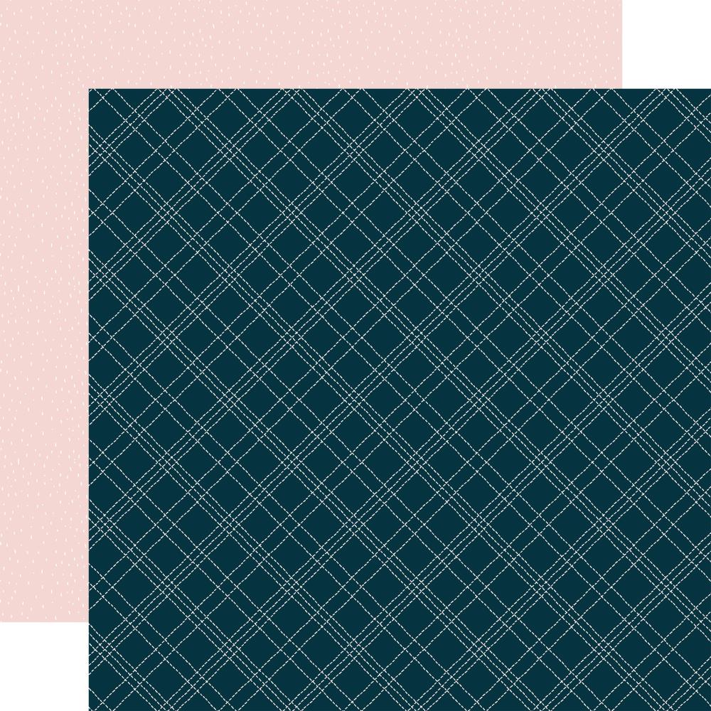 Echo Park Winter Fun - Stitched Diagonal Plaid