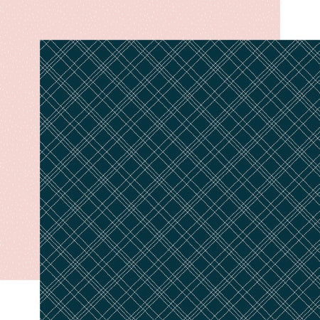 Echo Park Winter Fun - Stitched Diagonal Plaid
