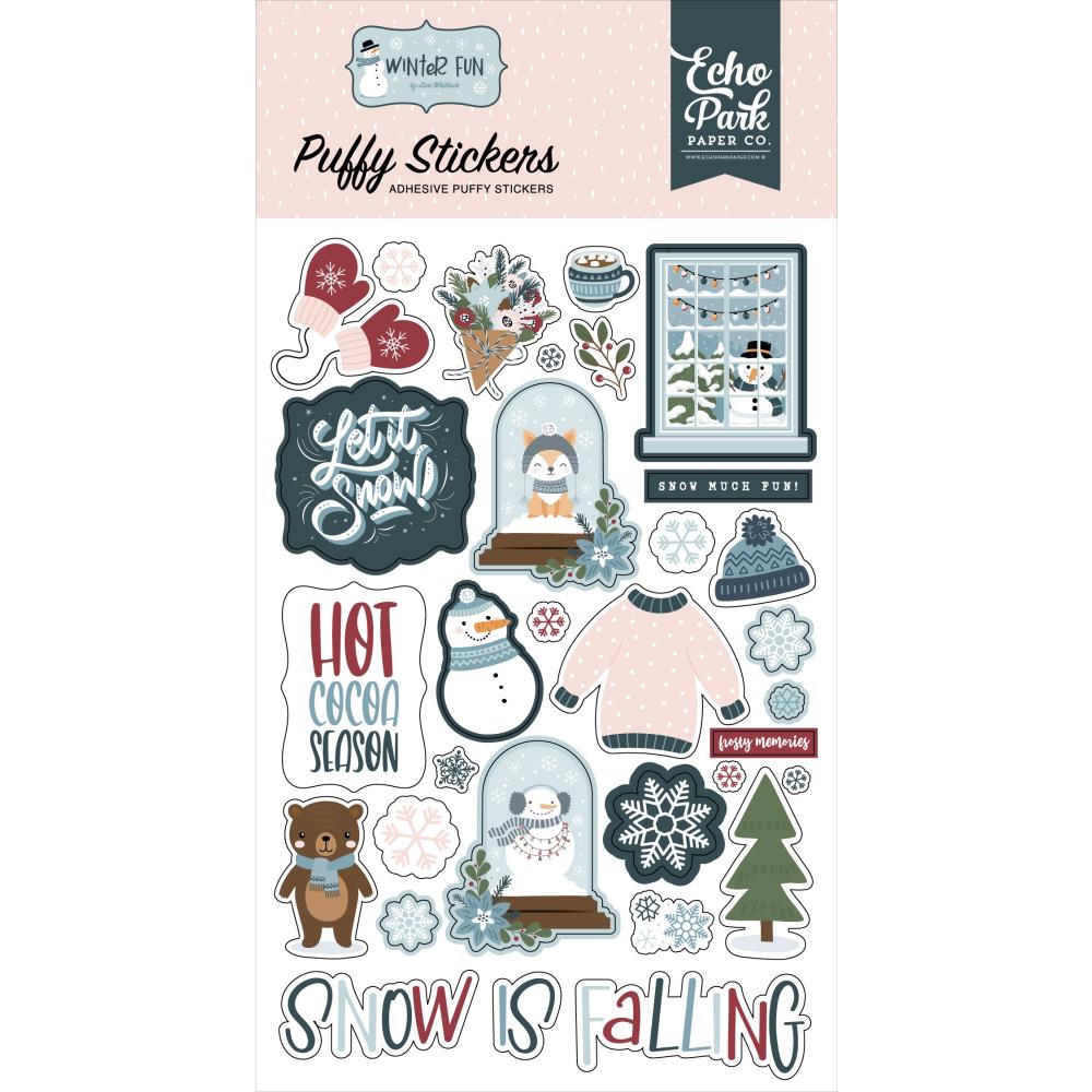 Echo Park Winter Fun - Puffy Stickers