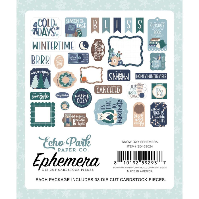 Echo Park Snow Day - Ephemera Icons