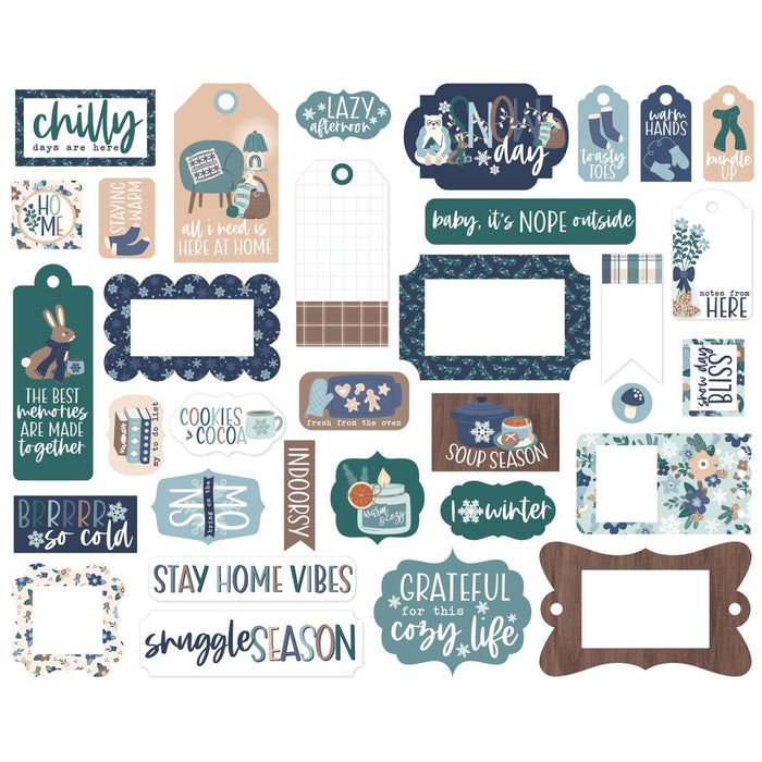 Echo Park Snow Day - Ephemera Frames & Tags