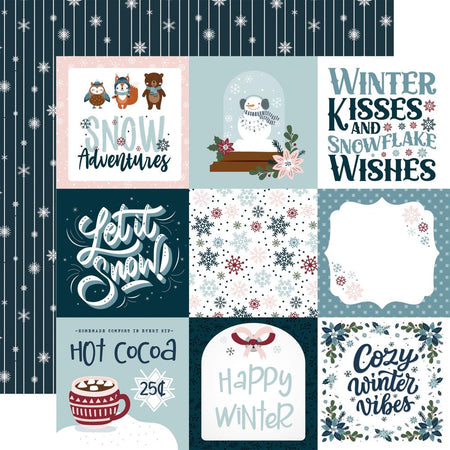 Echo Park Winter Fun - 4x4 Journaling Cards