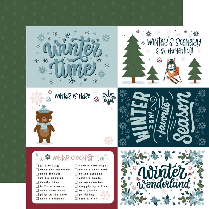 Echo Park Winter Fun - 6x4 Journaling Cards