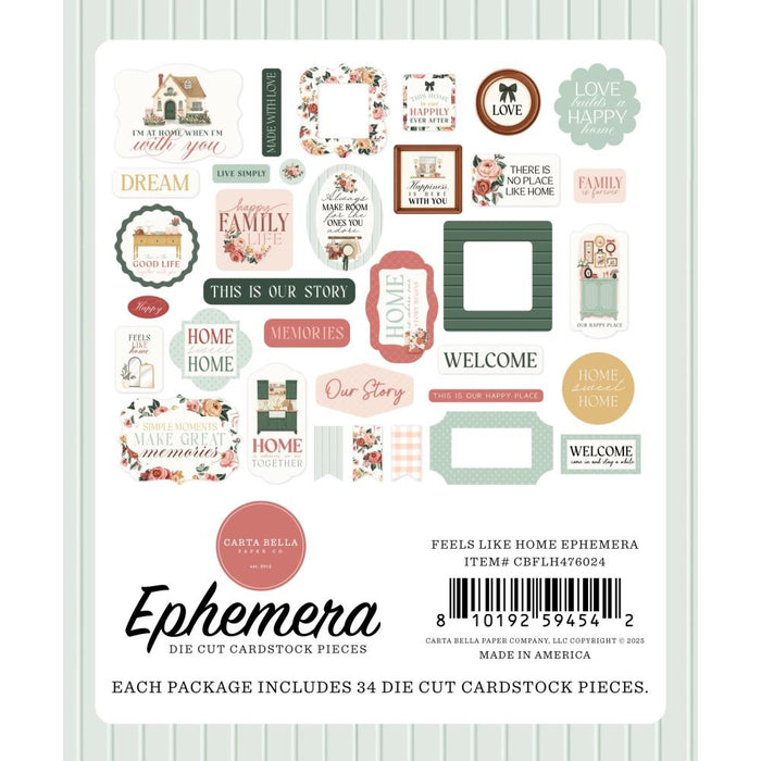 Carta Bella Feels Like Home - Ephemera Icons