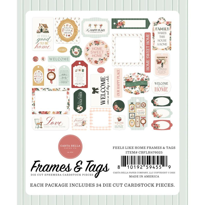Carta Bella Feels Like Home - Ephemera Frames & Tags